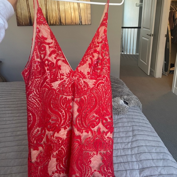 Free peoole red sequin mini dress - Picture 3 of 3